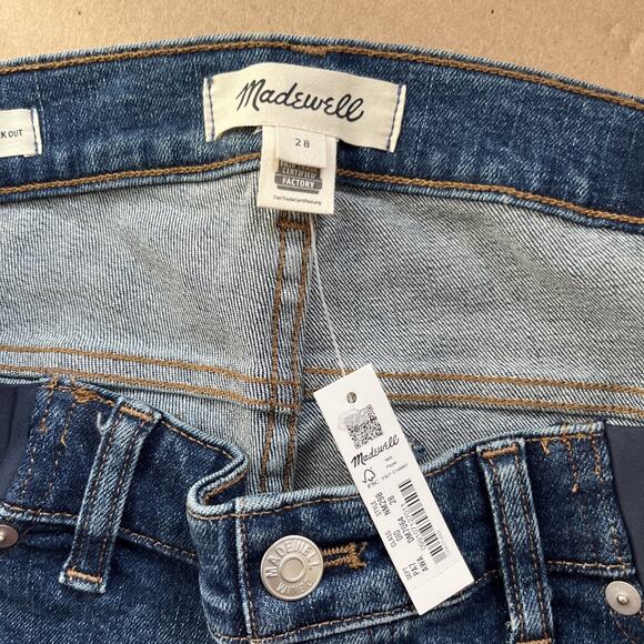 Madewell The Maternity Side-Panel Kick Out Crop Jeans Size 28 Arlen Wash - Picture 6 of 14